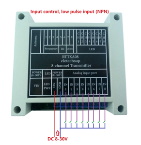 Transmisor RTTXA08 + TB450, 8 canales, 433M, controlador bidireccional IO, módulo de relé de interruptor inalámbrico de retroalimentación Punto a Punto - Product Image 4
