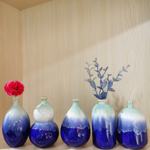 Jingdezhen แจกันเซรามิกตั้งโต๊ะขนาดเล็กสำหรับตกแต่งลวดลายเคลือบสีลายดอกไม้ไฮโดรโปนิกส์ - Product Image 3