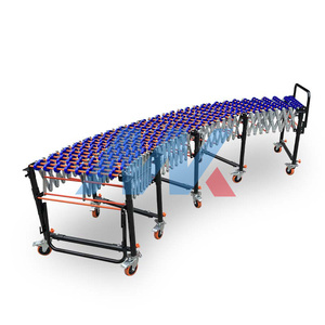 Curva Elétrica Telescópica Projeto De Carregamento De Caminhão De Retorno Heavy Duty Gravity Track Belt Sistema De Produto Transportador De Rolo Flexível