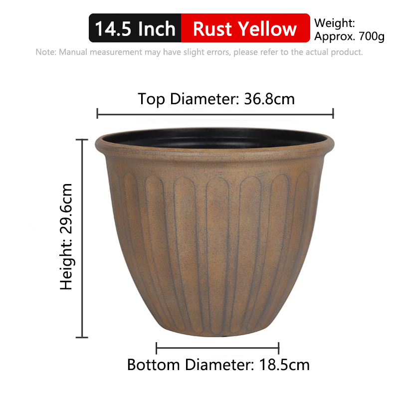 14.5 Inch Rust Yellow(Pot Only)