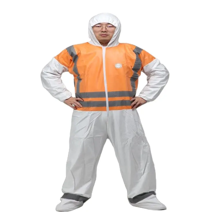 Fornitura di fabbrica monouso complessivo PPE copertura di protezione completa con la riflessione