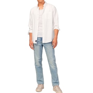 Quần jean nam cổ điển với một sự rung cảm Retro Quần jean nam với một hiện đại mỏng thẳng cắt căng thoải mái vượt trội và linh hoạt jeans - Product Image 1