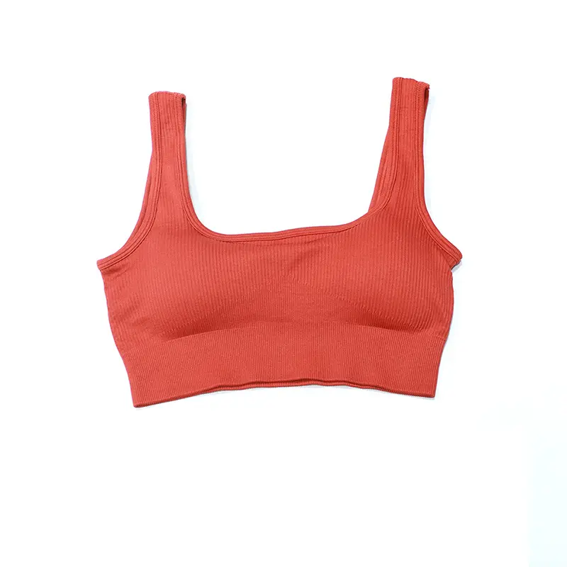 Alta Qualidade Preço de Fábrica Yoga Workout Ribbed Sexy Sport Bras Tank Ladies Seamless Plus Size Top Top Crop Bra Sports Bras