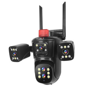 LS visione 12MP quattro lenti 4 schermi 10X zoom rete esterna a basso consumo WIFI sicurezza IP PTZ batteria solare sistema di telecamere di sicurezza - Product Image 1