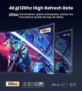 SY PROMOTION 8K Splitter HDMI 2.<strong>1</strong> Splitter 4K <strong>1</strong> in 2 Out 2 Way Monitor for Gaming Support 48Gbps HDCP 2.3 RGB <strong>4</strong>:<strong>4</strong>:<strong>4</strong>