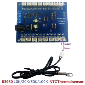 NT28B16 16Ch RS485 Colector de temperatura Modbus RTU Grabador sin papel 10K/20K/50K/100K B3950 Sensor NTC - Product Image 3