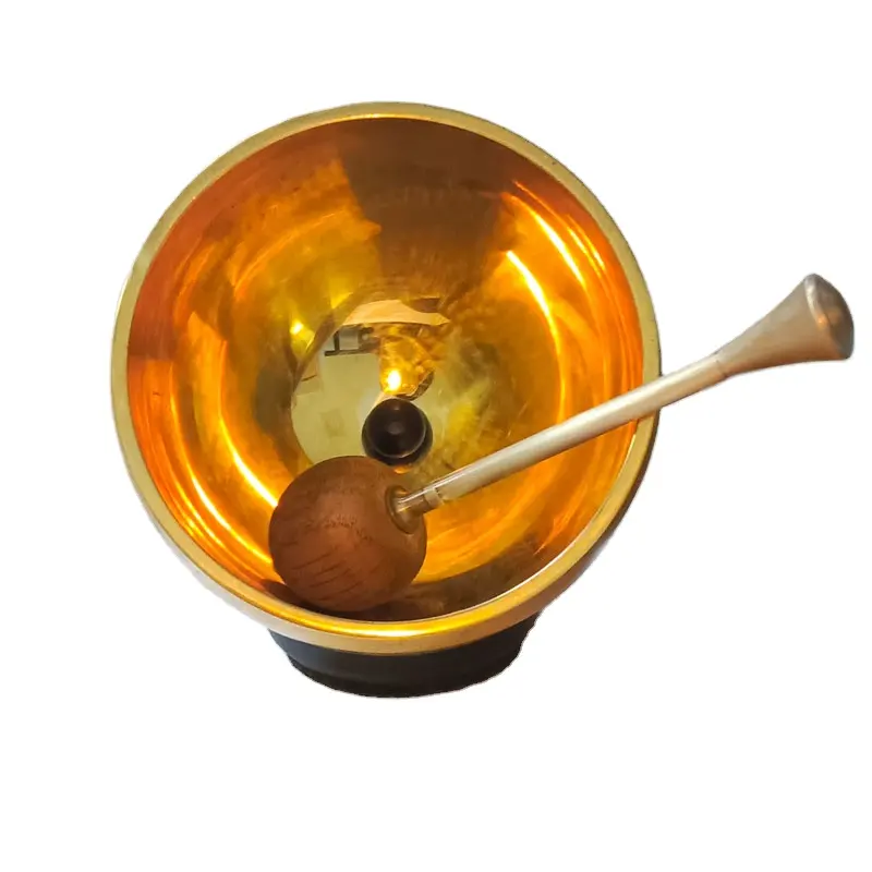Ciotola di canto di meditazione martello in ottone buddista in metallo per Yoga artigianato 0.46kg di Chakra religioso suono di meditazione campana