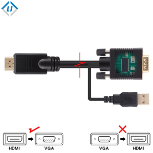 Adaptador convertidor Hdmi macho a VGA macho, Cable de vídeo compatible con 3d,1080p y con salida de Audio - Product Image 5