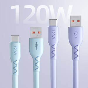 Renk TPE silikon 6A akım USB C cep telefonu 6A veri kablosu 120W tip C hızlı şarj Android için kablo şarj - Product Image 2