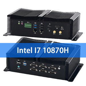 OEMODM組み込みコンピューターIntelCore I7 10870h I5 10200hサポート3つの4kディスプレイGpio 6 Com 8 Usbファンレス産業用ミニPC