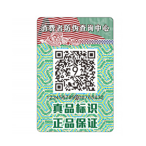 Individueller laser-Rasterungs-Serienummer Sicherheitsetiketten Anti-Fälschung-Aufkleber QR-Code