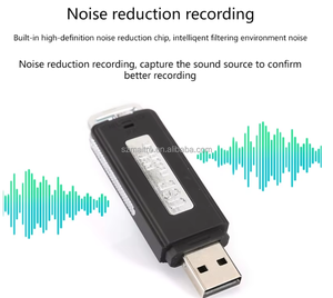 Mini grabadora de sonido USB portátil, grabadora de chat de Audio para llamadas de voz débil, grabadora de 8GB, grabadoras de voz de disco REC Digital - Product Image 4