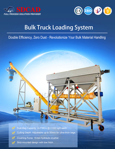 Double Hoppers Bulk Truck Ladesystem mit manueller Beutel entfernung Big Bag Silo Bag Entlade maschine 2024