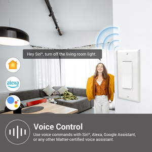 Smart Switch WiFi Matter Tuya Smart Life Control remoto Dimmer Switch para Smart Home Lights