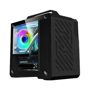 Chasis de ordenador de escritorio portátil OEM DIY, torre central de aluminio de mano para juegos de PC, ITX Micro-ATX, Mini CPU para juegos, caja de gabinete - Product Image 1