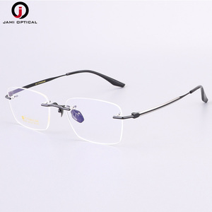 Chất lượng cao tinh khiết <span class=keywords><strong>Titanium</strong></span> khung Trọng lượng nhẹ không có vành kính khung người đàn ông kính mắt - Product Image 3