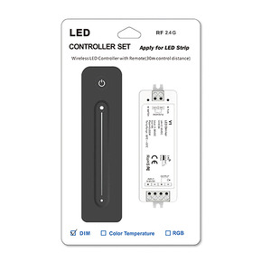 V1+R11 <strong>8A</strong>*1CH Wireless Single Color Remote + Receiver Dimmer <strong>Controller</strong> for LED Strip Light - Product Image 2