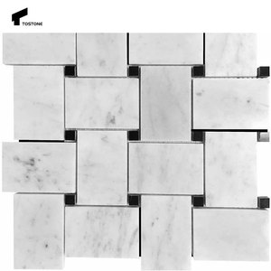 Tostone phổ biến tự nhiên calacatta Viola đánh bóng đá cẩm thạch vuông Gạch Mosaic cho phòng tắm hiện đại nhà bếp sàn tường thiết kế - Product Image 4