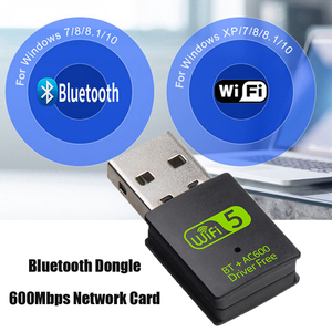 600 Wireless Mbps USB scheda di rete 2.0 Antenna adattatore Wifi ricevitore 2.4G 5G Bluetooth compatibile Dongle per Computer Desktop PC - Product Image 2