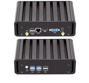 コアI3 I5 I7 4005U 5005U 5300U 550000UパーソナルオフィスデスクトップHTPC Fanless Linux UbuntuミニPC頑丈産業用コンピュータ - Product Image 1