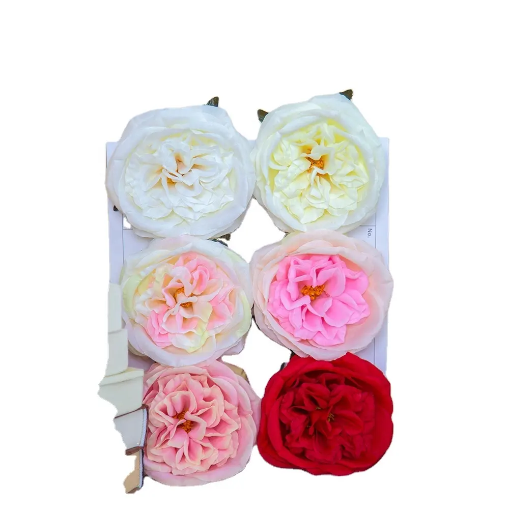 Venta al por mayor cabeza de rosa de seda artificial flor artificial DIY hogar boda ramos centros de mesa arreglos florales