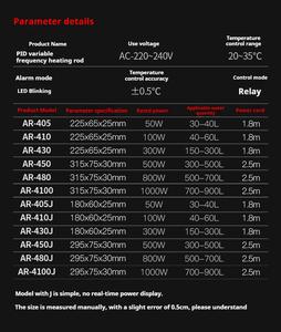 SUNSUN 700-900L cam balık tankı 1000W isıtıcı PID değişken frekans akvaryum Arowana CE için ısıtıcı çubuk - Product Image 6