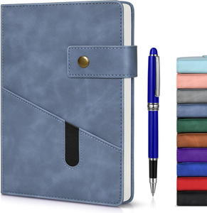 Custom stampato B6 in finta pelle copertina per diario Design minimalista colore blu con penna A5/A6/A7 Notebook con blocco per Note magnetiche - Product Image 2