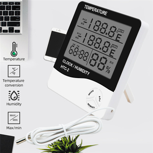 HTC-2 数字气压计温度计湿度计温度湿度计时钟，时间，双温度显示功能 - Product Image 3