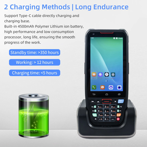 Android 10 3GB 32GB PDA Terminal de mano resistente lector NFC móvil PDA datos Escáner de código de barras Inventario Inalámbrico 4G GPS POS PDA - Product Image 4