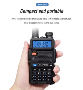 Para Baofeng UV5R Original de mano de doble banda VHF UHF Radio 5W/8W Walkie Talkie de alta potencia con rango de 3-5km - Product Image 5