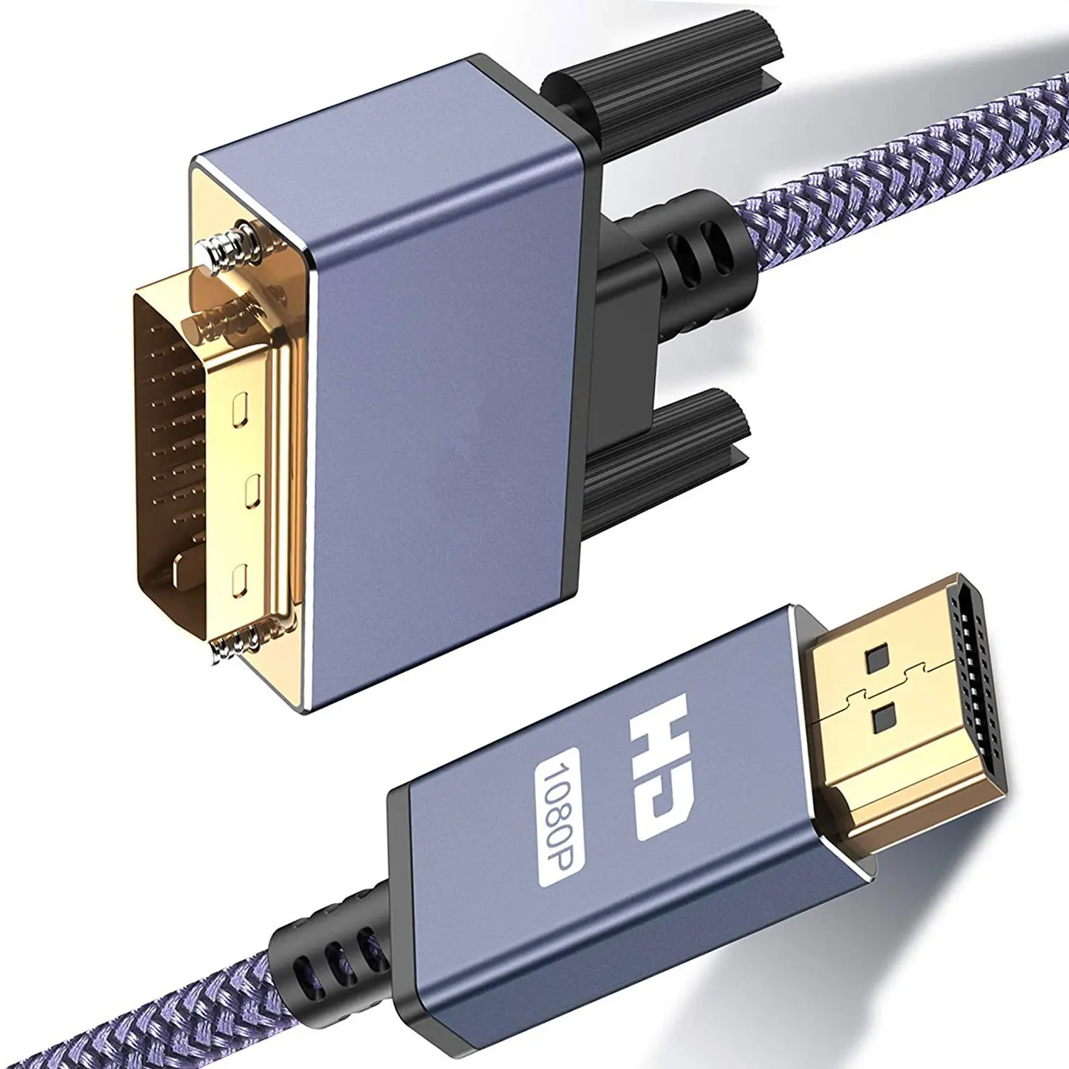 كابل HDMI إلى DVI i i P محول ذكور إلى ذكور كابل HDMI لجهاز عرض شاشة تلفزيون الكمبيوتر المحمول