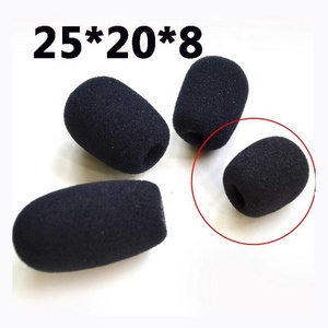 30 × 20 × 8 mm Mikrofon Schaumstoff Windschirm Mini-Abdeckungen Mikrofon Headset Kugelfilter Schild Mikrofon Abdeckung für Lavalier Headset Mikrofon