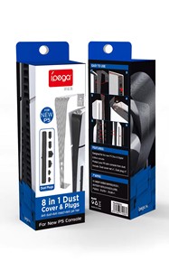 PG-P5S012ปลั๊กกันฝุ่น8 in 1สำหรับ PS5แผ่นเกมคอนโซลกันฝุ่นแบบบางตาข่ายนุ่ม