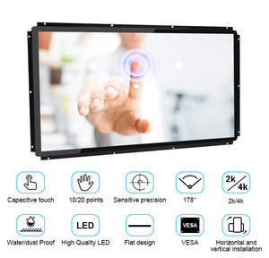 Usb bnc rs232 entrada vga de 65 pulgadas de pantalla táctil tft lcd monitor panel de 65 pulgadas con pantalla táctil