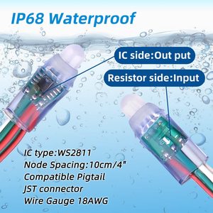 工場卸売WS2811ドリームカラーRGB IC 12V LEDピクセルスティングライト広告モジュールスクリーンLEDポイントライトクリスマスライト