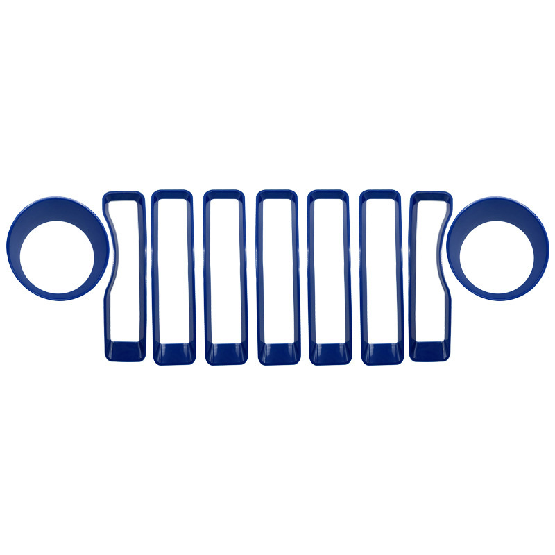 Blue grille, headlights, and turn signal covers