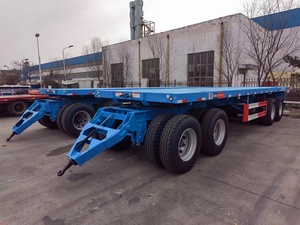 30 Ton dorse çekme römork 4 aks çelik çeki Lowbed tam römork 12R22.5 lastik ile satılık mevcut