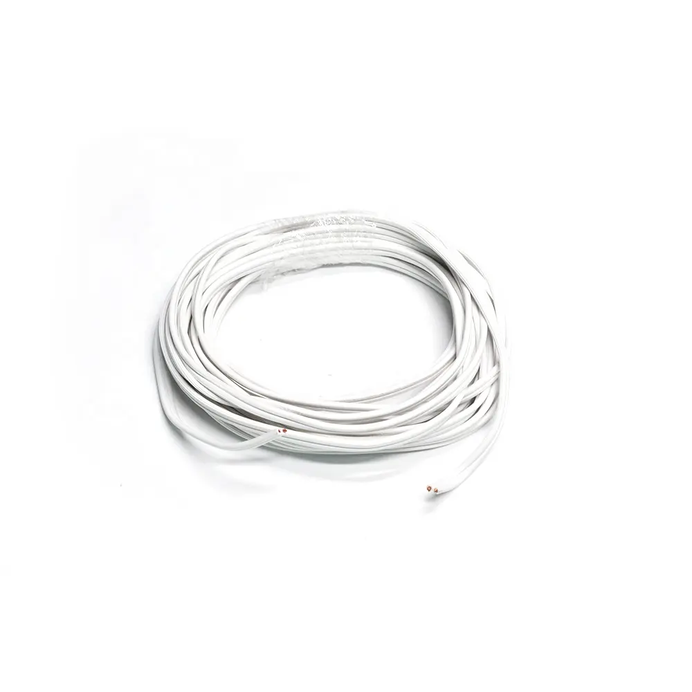Cable plano eléctrico trenzado, 18/2C, 16 pies, 5M, Color blanco, SPT-1