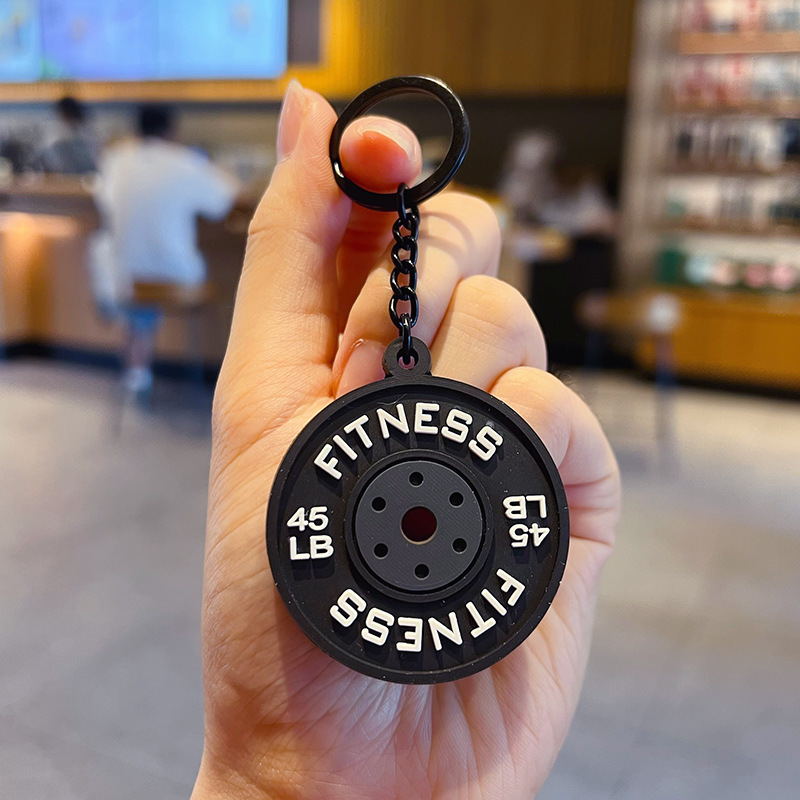Fitness barbell pendant-black