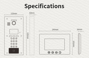 Apartamento intercomunicador puerta teléfono múltiples planos con cable sistemas de entrada de vídeo con monitor - Product Image 5