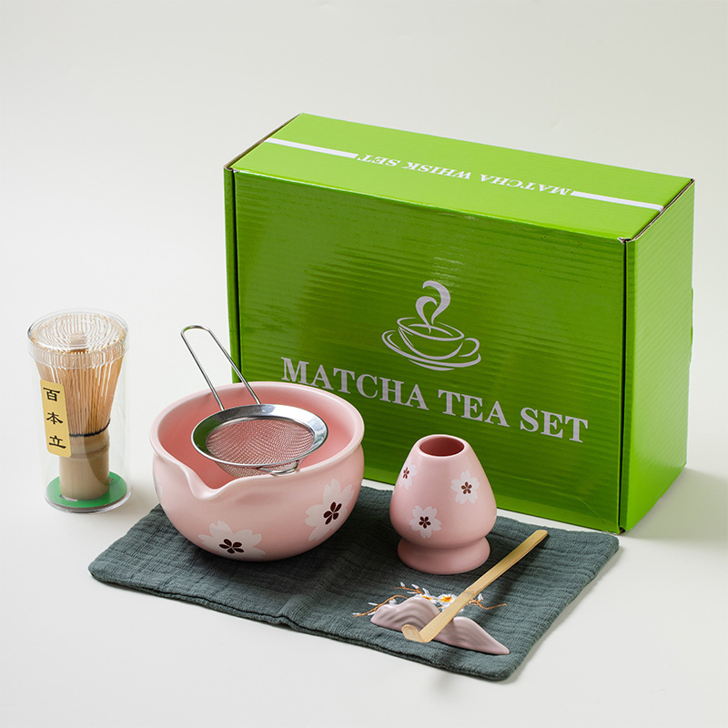 Pink Cherry Blossom White 7p/set
