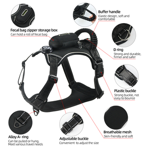 UMIONE LED dada reflektif, <span class=keywords><strong>Harness</strong></span> hewan peliharaan LED isi ulang, rompi <span class=keywords><strong>Harness</strong></span> anjing dengan tas kotoran, <span class=keywords><strong>Harness</strong></span> hewan peliharaan bercahaya - Product Image 4