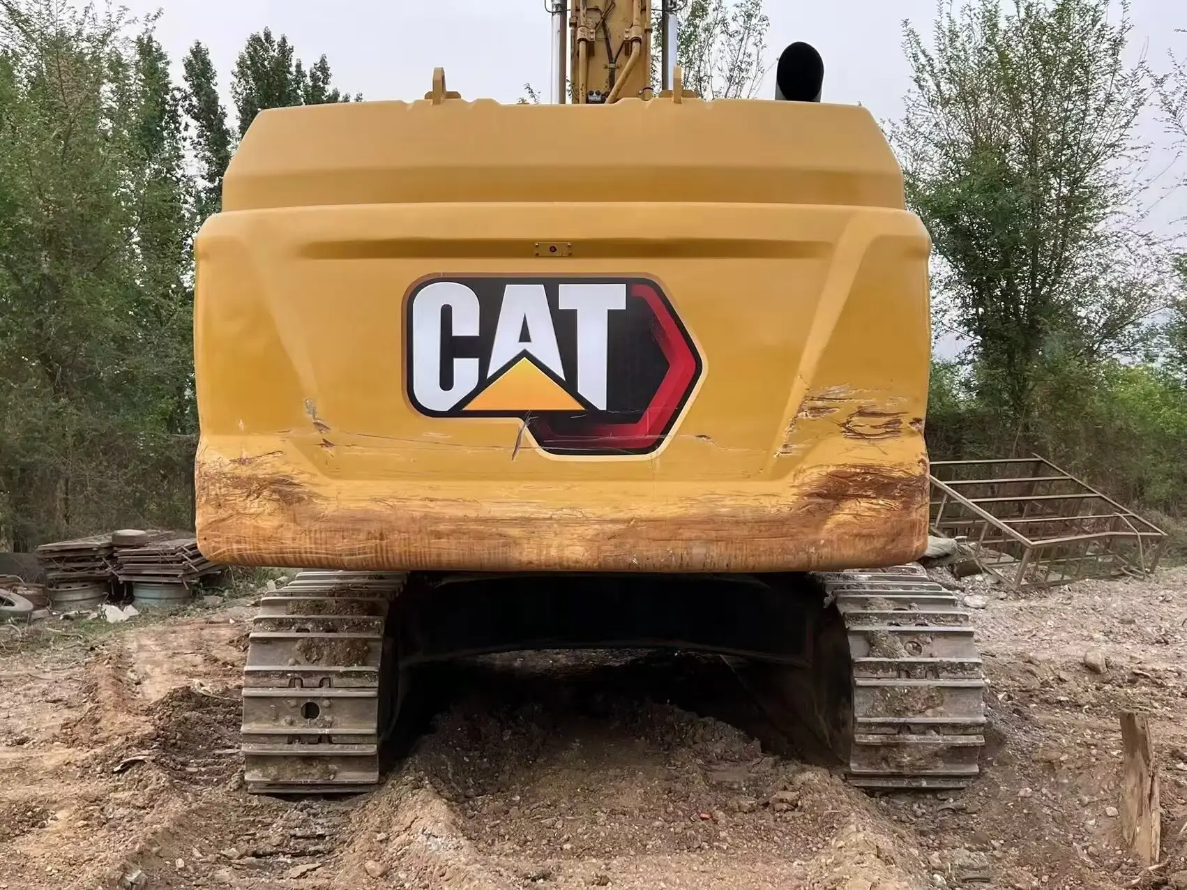 Ikinci el kedi ekskavatör 349 kullanılan Catpillar 50 ton cevher siper kazı hidrolik paletli büyük ekskavatör