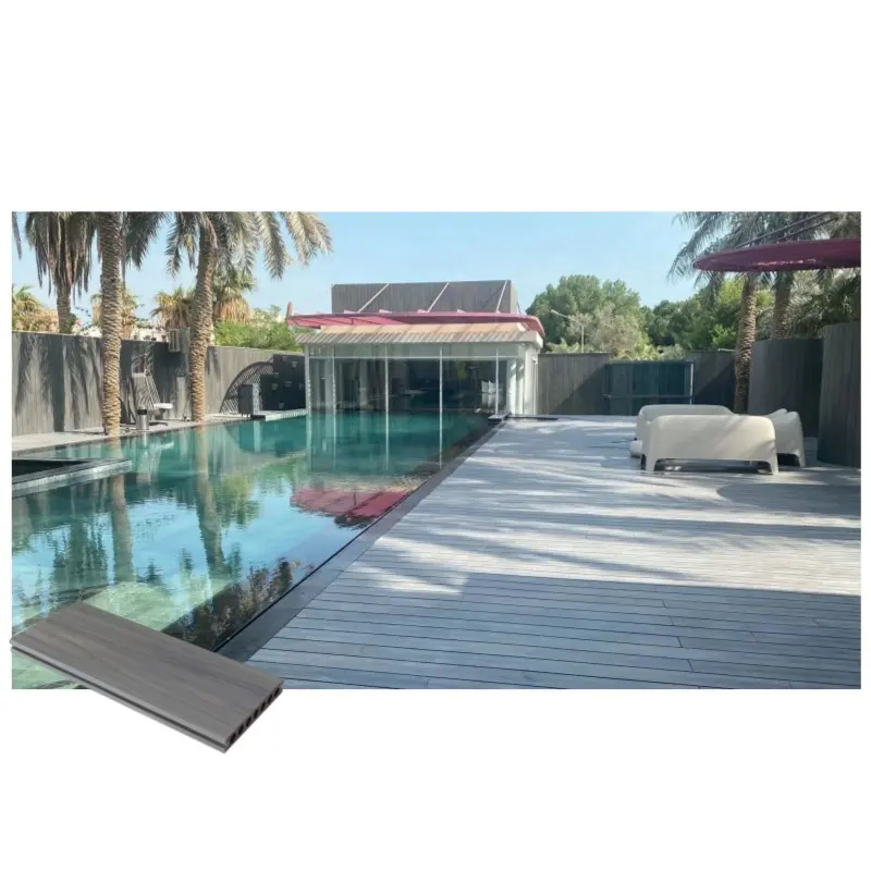 Fabricant revêtement de sol extérieur solide jardin bois plastique composite wpc terrasse