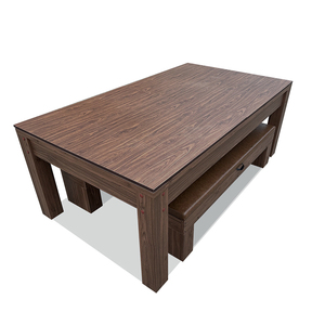 Hot Selling <strong>3</strong>-in-1 <strong>Multi</strong> <strong>Game</strong> Dinner <strong>Table</strong> <strong>with</strong> Storage Space Pool <strong>Table</strong> <strong>with</strong> Dinner Top Two Sofa Benches MDF Cushion Material - Product Image 5