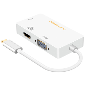 CableCreation 3 in 1 <strong>USB</strong> C to <strong>VGA</strong> <strong>HDMI</strong> DVI Adapter <strong>USB</strong> C Video Adapter &amp; Connectors - Product Image 1