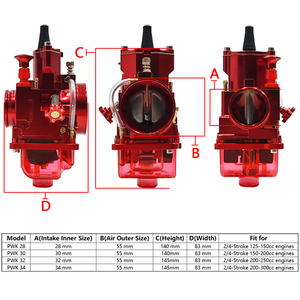 Pwk Bộ chế hòa khí xe máy bộ chế hòa khí đúc tích hợp CNC thông dụng 28 30 32 34mm cho động cơ 2/4 thì xe máy xe tay ga ATV - Product Image 2