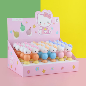 24pcs/set Cartoon Mini <strong>Highlighter</strong> Pen Smooth <strong>Chisel</strong> <strong>Tip</strong> Colorful <strong>Markers</strong> Cute Pastel Style with Box for Student Office - Product Image 2