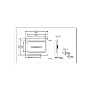 Raspberry Pi 128*64 modulo LCD 5V schermo blu 12864 punti LCD retroilluminazione ST7920 porta parallela per LCD12864 Mega2560 R3 Made PCB - Product Image 4