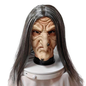 Venta caliente Scary Horror Bruja Creepy Ghost <span class=keywords><strong>Face</strong></span> Máscaras de goma Realista Human Old Woman Latex Máscaras de fiesta de Halloween